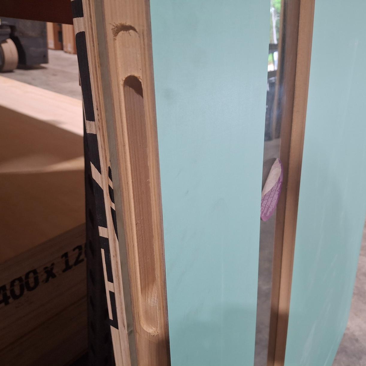 Timber Entry Door - 2040h x 1200w Solid Core Door w/ 1 x Clear Glass (PMAD101) *Factory 2nd* 20573