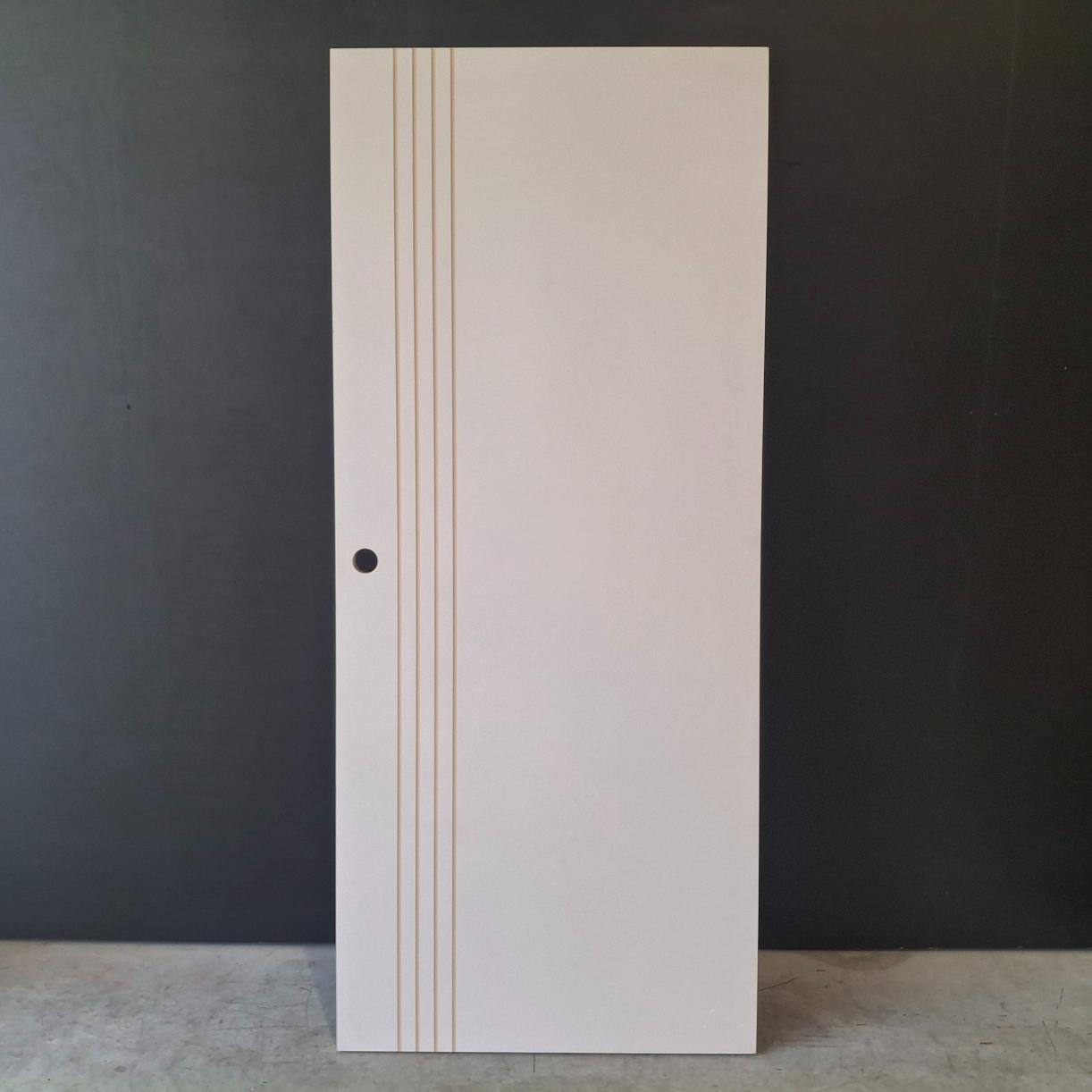 Timber Door - 2040h x 870w Hollow Core Internal Door w/ Routered Pattern (HAG9) *Factory 2nd* 20578