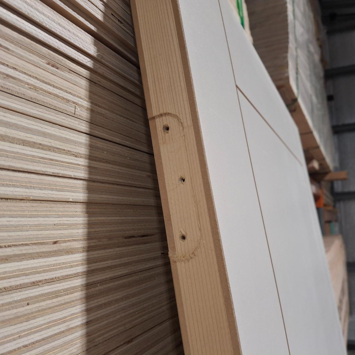 Timber Door - 2340h x 820w Hollow Core w/ Routered Pattern (DECO 10S) *Factory Second* 20583