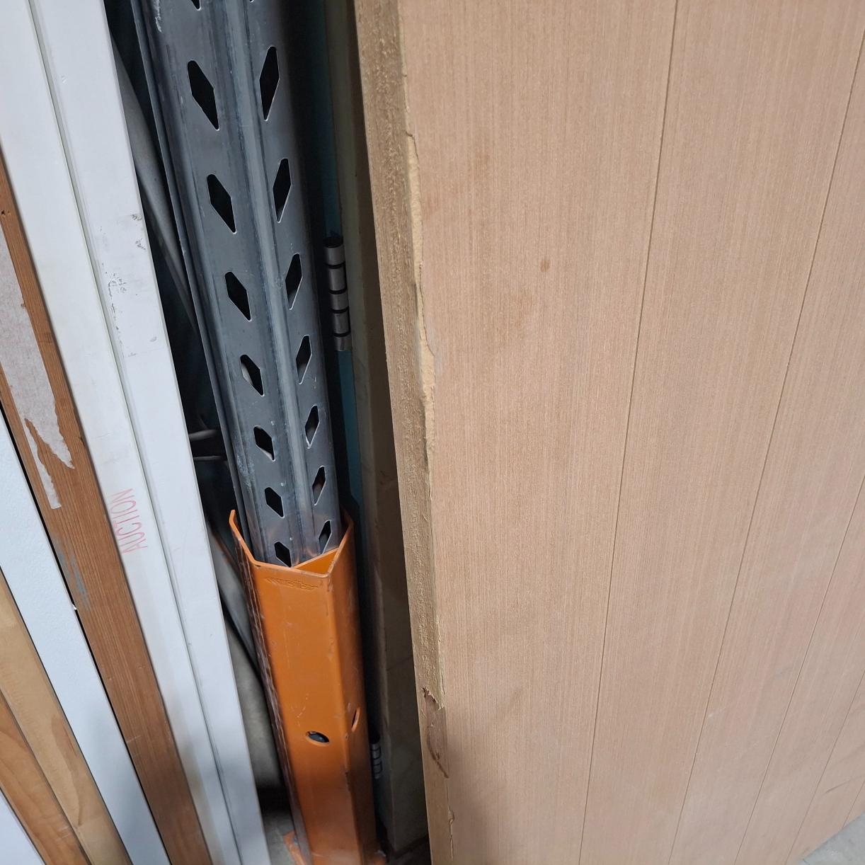 Timber Entry Door - 2340h x 1200w Solid Core Door w/ Routered Pattern *Factory 2nd* 20585