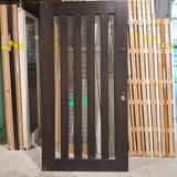 Timber Entry Door - 2340h x 1200w Solid Core Door w/ 5 x Clear Glass *Factory 2nd* 20586