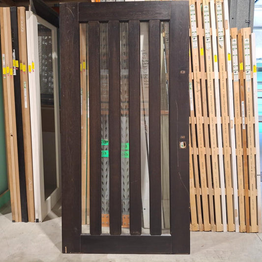Timber Entry Door - 2340h x 1200w Solid Core Door w/ 5 x Clear Glass *Factory 2nd* 20586
