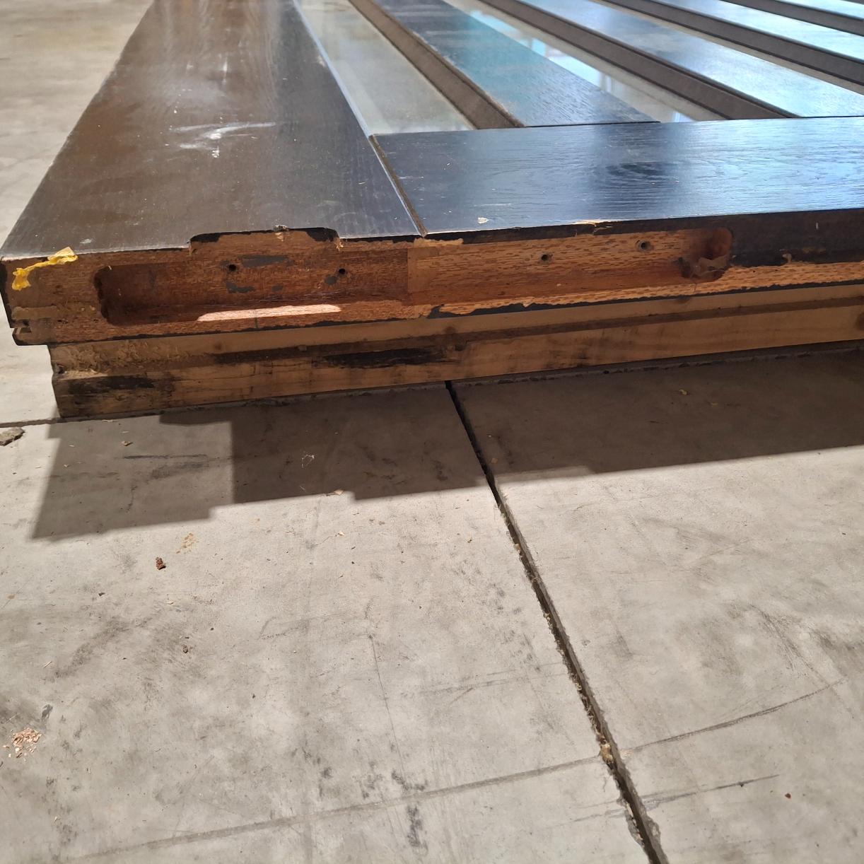 Timber Entry Door - 2340h x 1200w Solid Core Door w/ 5 x Clear Glass *Factory 2nd* 20586