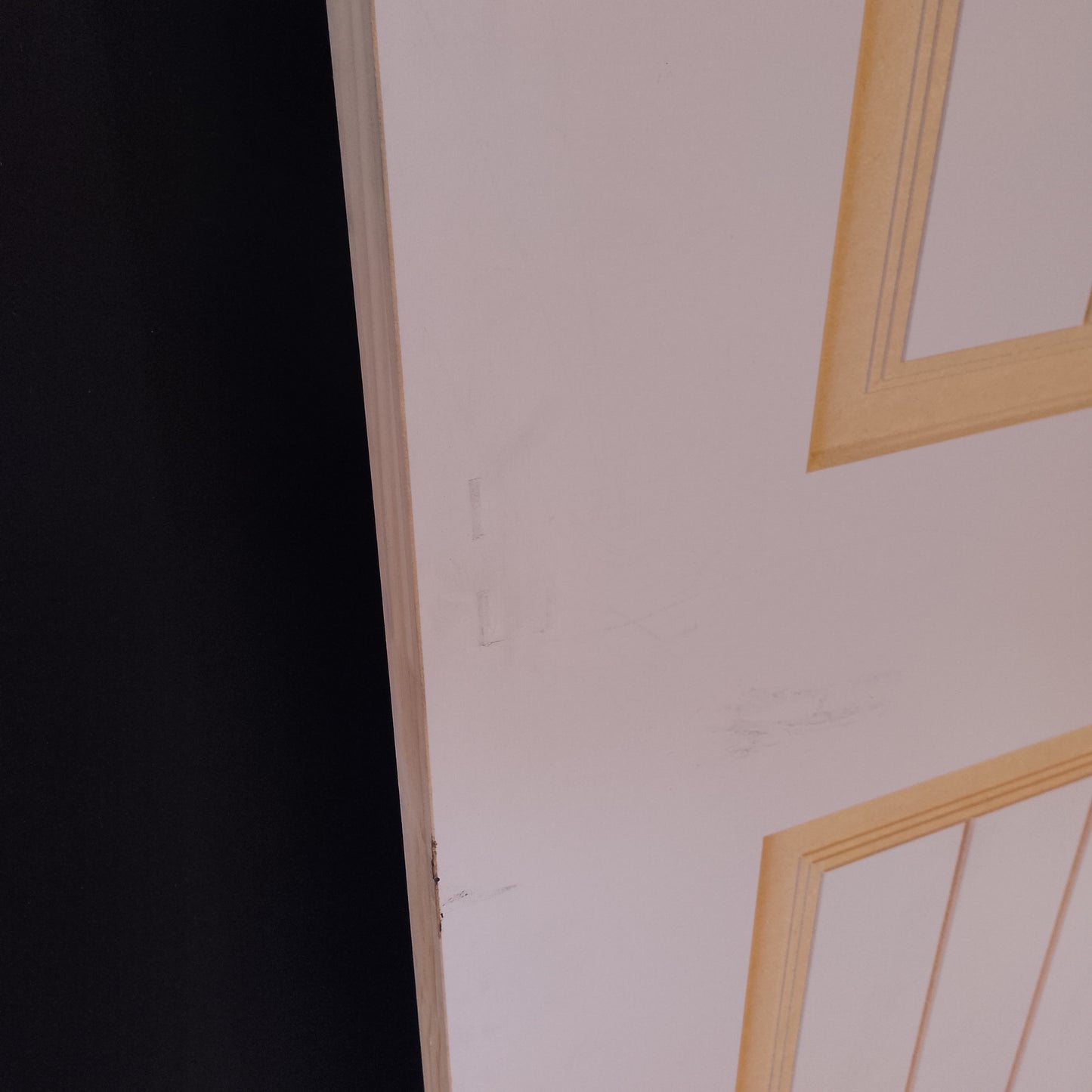 Timber Door - 2040h x 720w Hollow Internal Door w/ Routed Pattern (SOR22) *Factory 2nd* 20590