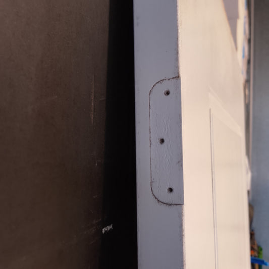 Internal Timber Door - 2340h x 820w Hollow Core Door w/ Routed Pattern *Factory 2nd* 20598