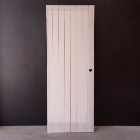Internal Timber Door - 2340h x 870w Hollow Core Door w/ Routed Pattern *Factory 2nd* 20603
