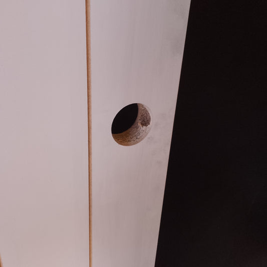 Internal Timber Door - 2340h x 870w Hollow Core Door w/ Routed Pattern *Factory 2nd* 20603