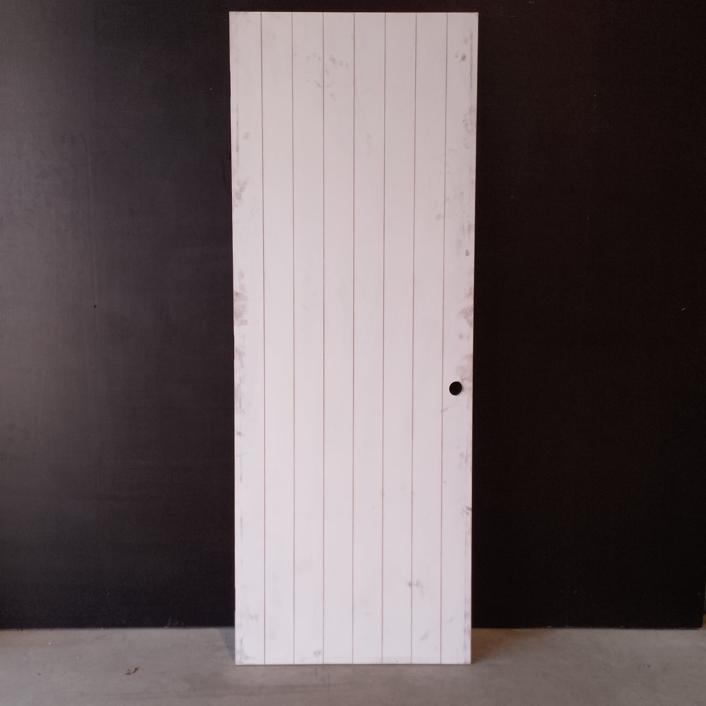 Internal Timber Door - 2340h x 870w Hollow Core Door w/ Routed Pattern *Factory 2nd* 20605