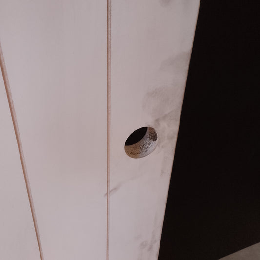 Internal Timber Door - 2340h x 870w Hollow Core Door w/ Routed Pattern *Factory 2nd* 20605