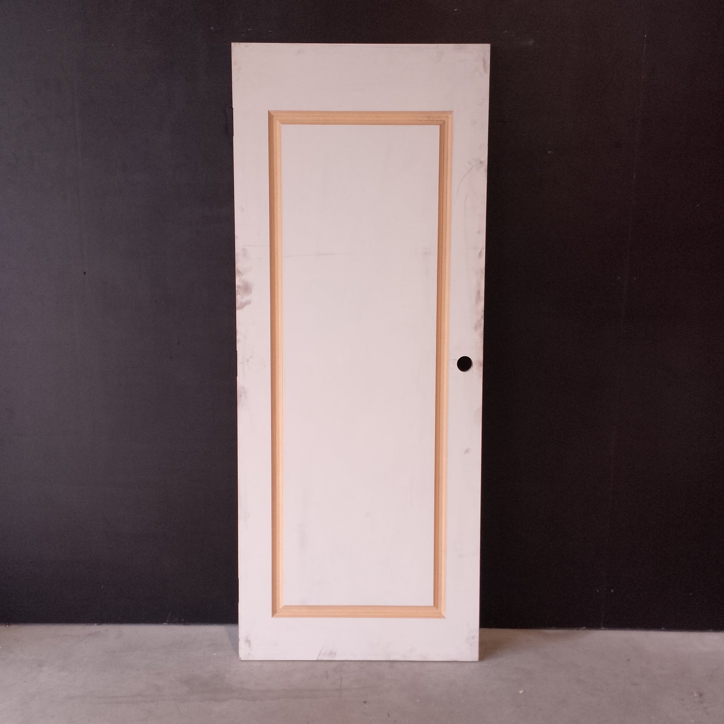 Internal Timber Door - 2040h x 820w Solid Core Door w/ Routed Pattern *Factory 2nd* 20606