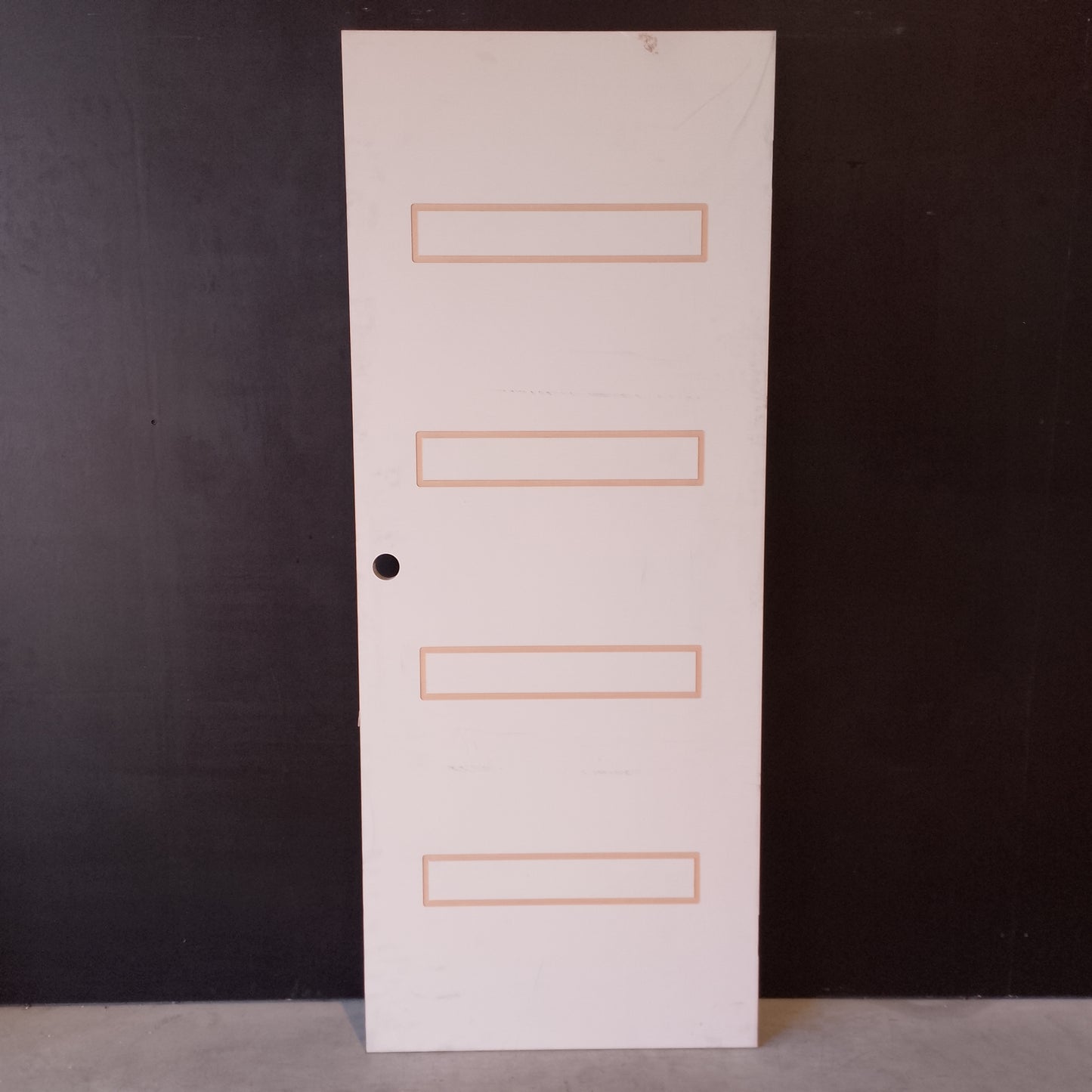 Internal Timber Door - 2040h x 820w Hollow Core Door w/Routed Pattern (HA40) *Factory 2nd* 20611