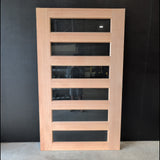 Timber Entry Door - 2040h x 1200w Solid Core w/ 6 x Clear Glass (XS26) *Factory 2nd - Damaged* 20612