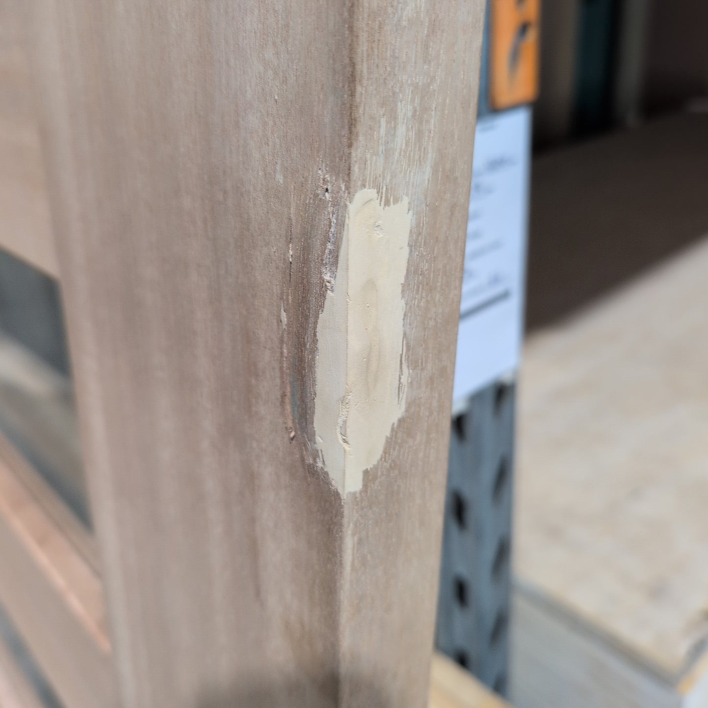 Timber Entry Door - 2040h x 1200w Solid Core w/ 6 x Clear Glass (XS26) *Factory 2nd - Damaged* 20612