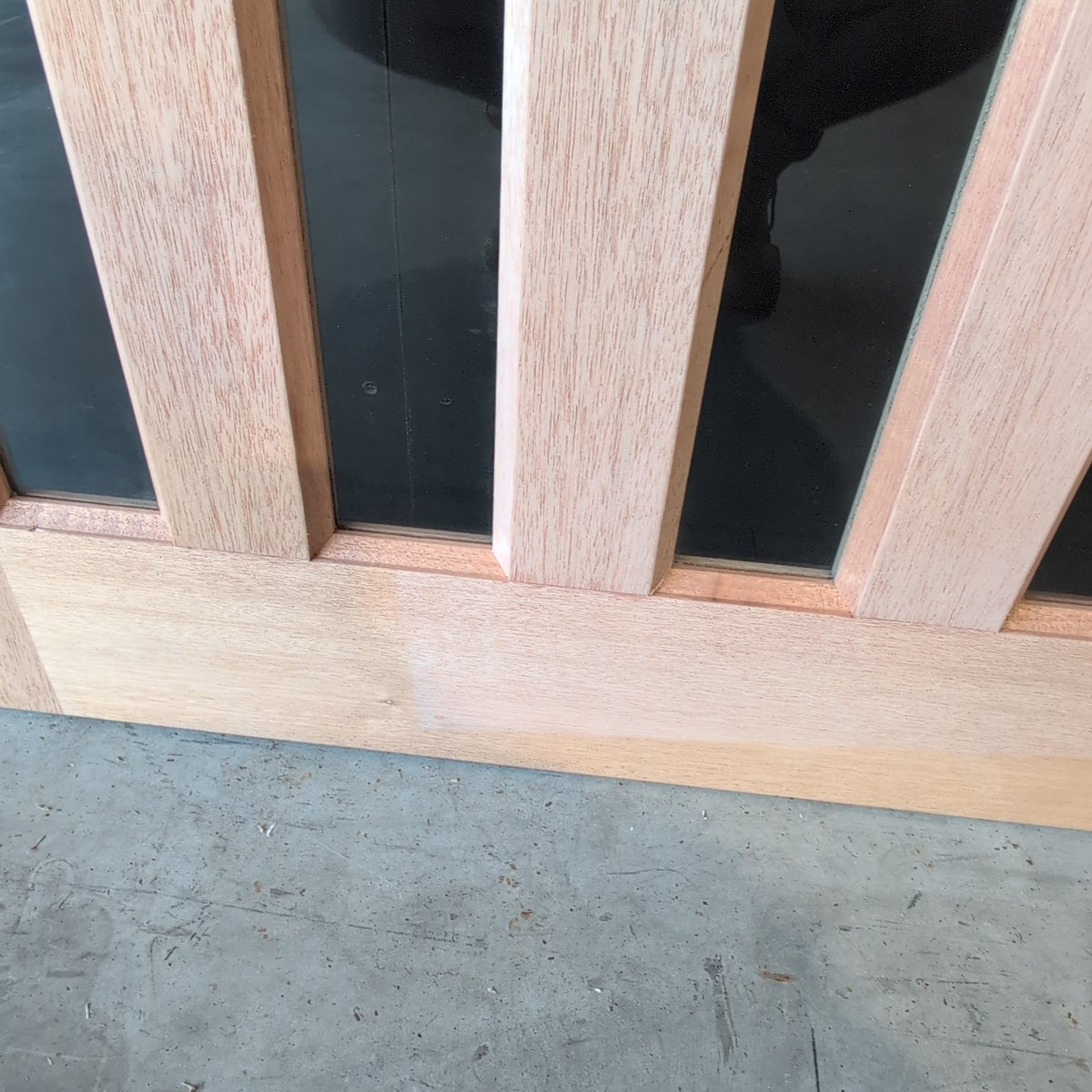Timber Entry Door - 2340h x 1200w Solid Core w/ 5 x Clear Glass (XS45) *Factory 2nd* 20614