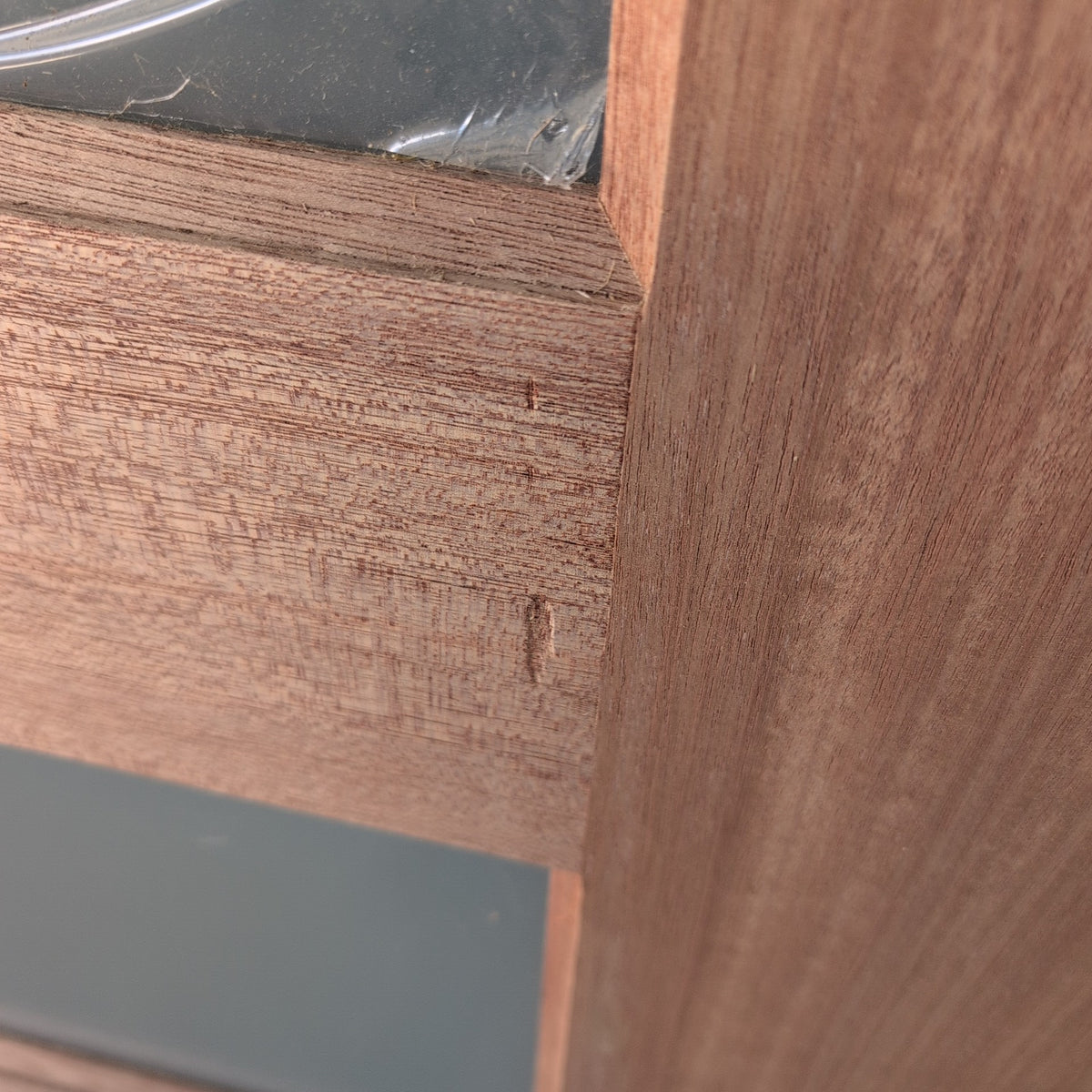 Timber Entry Door - 2040h x 1200w Solid Core w/4xObscure Horizontal Glass (XS24) *Factory 2nd* 20617
