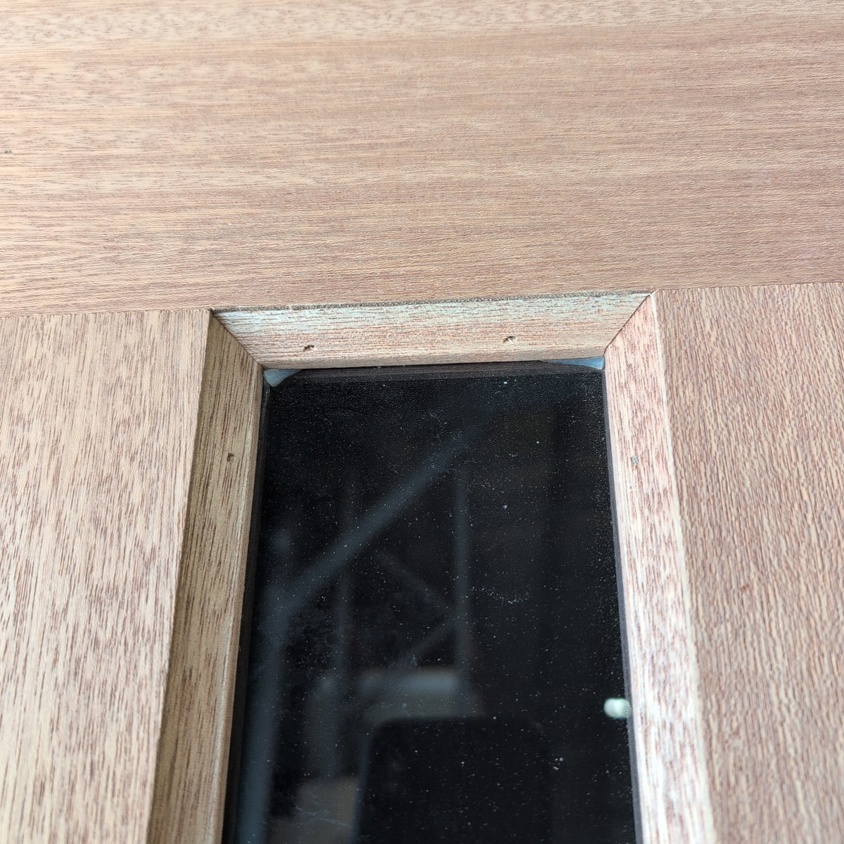 Timber Entry Door - 2040h x 1020w Solid Core w/4x Tinted Vertical Glass (XS45) *Factory 2nd* 20618