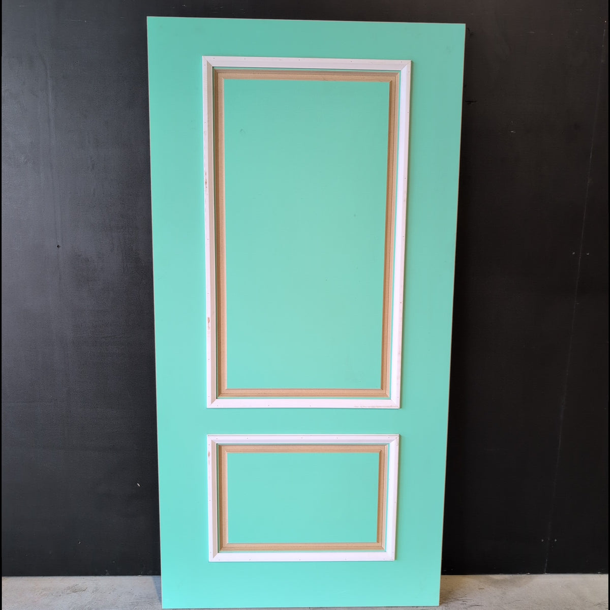 Timber Entry Door - 2040h x 1020w Solid Core w/ Routed Pattern+Moldings (XS45) *Factory 2nd* 20619