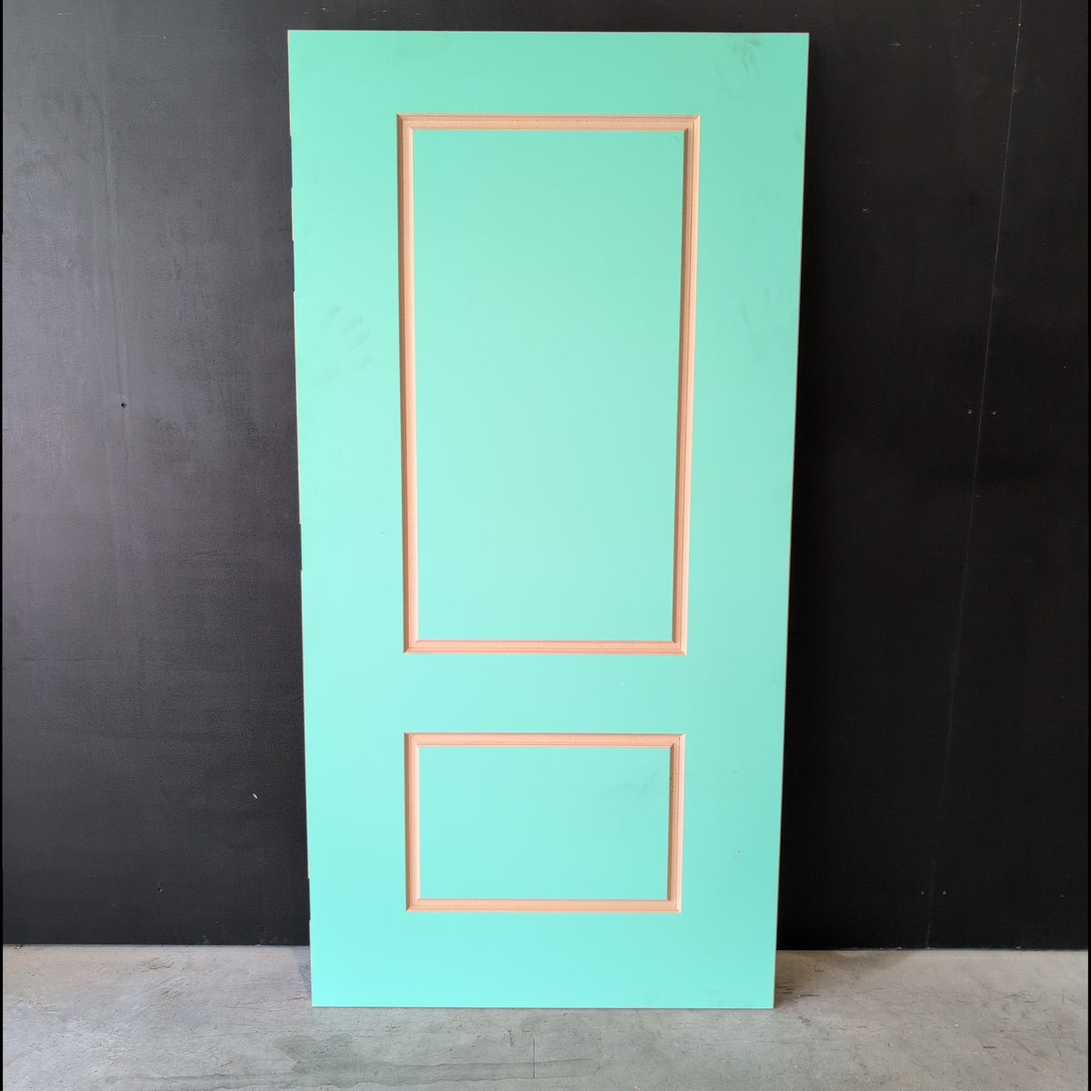 Timber Entry Door - 2040h x 1020w Solid Core w/ Routed Pattern+Moldings (XS45) *Factory 2nd* 20619