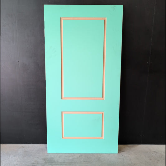 Timber Entry Door - 2040h x 1020w Solid Core w/ Routed Pattern+Moldings (XS45) *Factory 2nd* 20619
