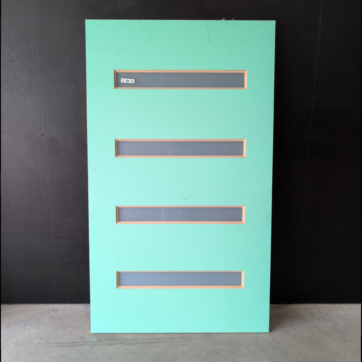 Timber Entry Door - 2040h x 1200w Solid Core w/ 4 x Clear Horizontal Glass (XN5) *Factory 2nd* 20620