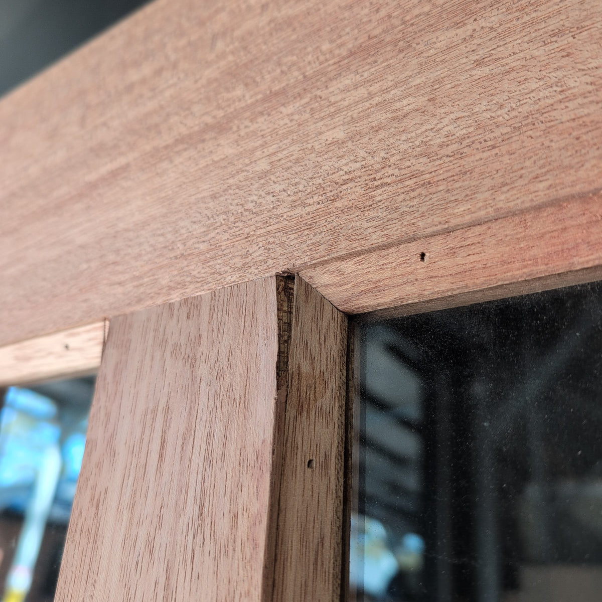 Timber Entry Door - 2040h x 1200w Solid Core w/5 x Clear Vertical Glass (XS45) *Factory 2nd* 20622