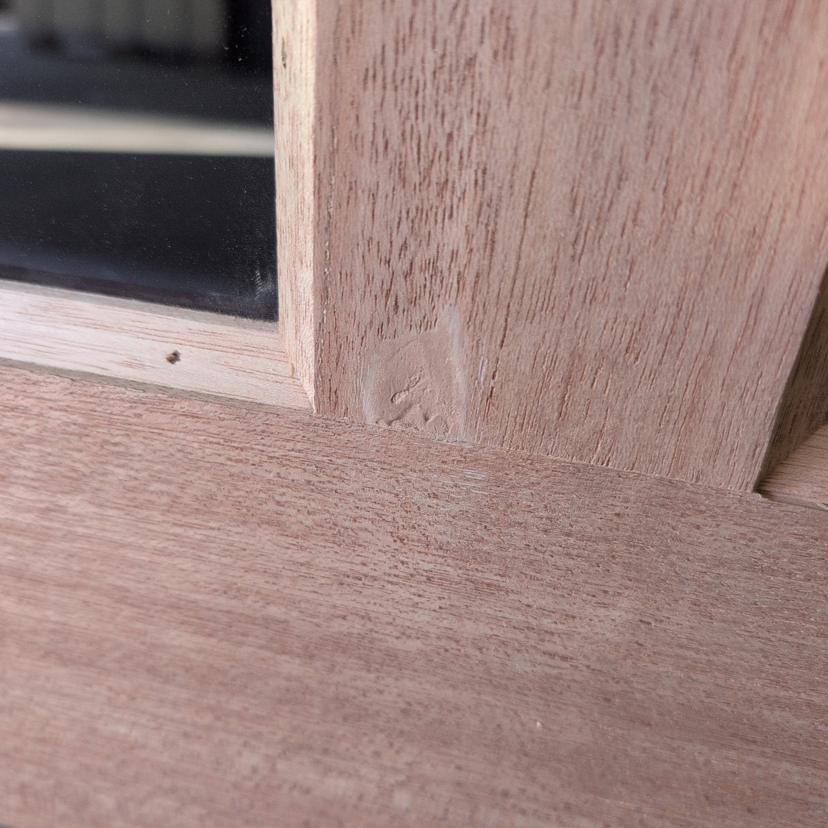 Timber Entry Door - 2040h x 1200w Solid Core w/5 x Tinted Vertical Glass (XS45) *Factory 2nd* 20624