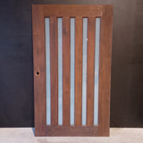 Timber Entry Door - 2040h x 1200w Solid Core w/ 5x Vertical Obscure Glass *2nd Hand* 20630