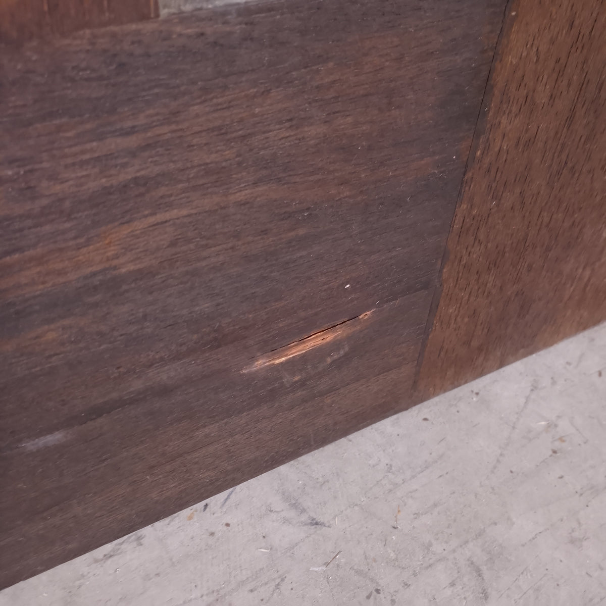Timber Entry Door - 2040h x 1200w Solid Core w/ 5x Vertical Obscure Glass *2nd Hand* 20630