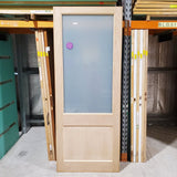 Timber Entry Door - 2320h x 920w Solid Core w/ 1 x Obscure Glass *Factory Second* 30103