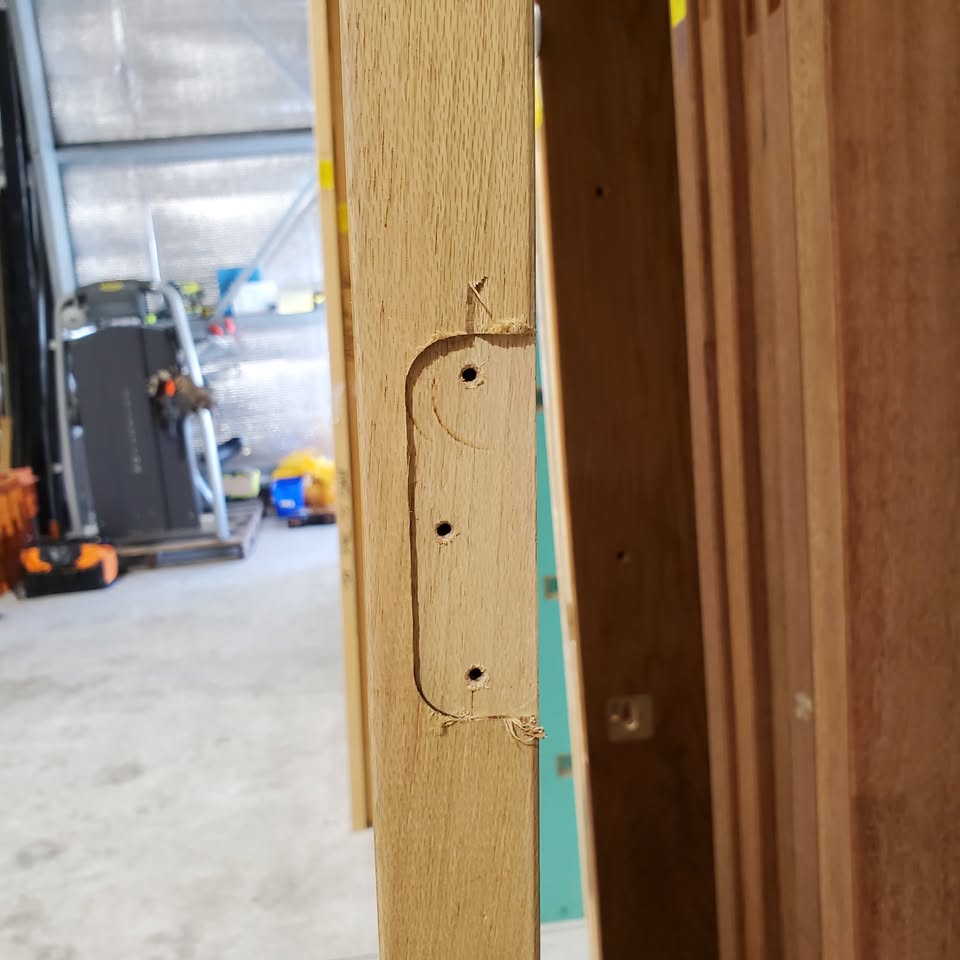 Timber Entry Door - 2320h x 920w Solid Core w/ 1 x Obscure Glass *Factory Second* 30103