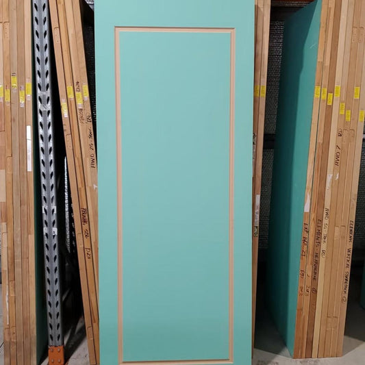 Timber Entry Door 2320h x 920w Solid Core w/ Routered Pattern *Factory Second* 30112