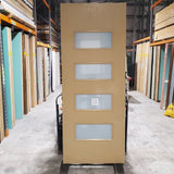 Fibreglass Entry Door 2320h x 920w Fibreglass w/4 x Obscure (frosted) Glass *Factory Second* 30119