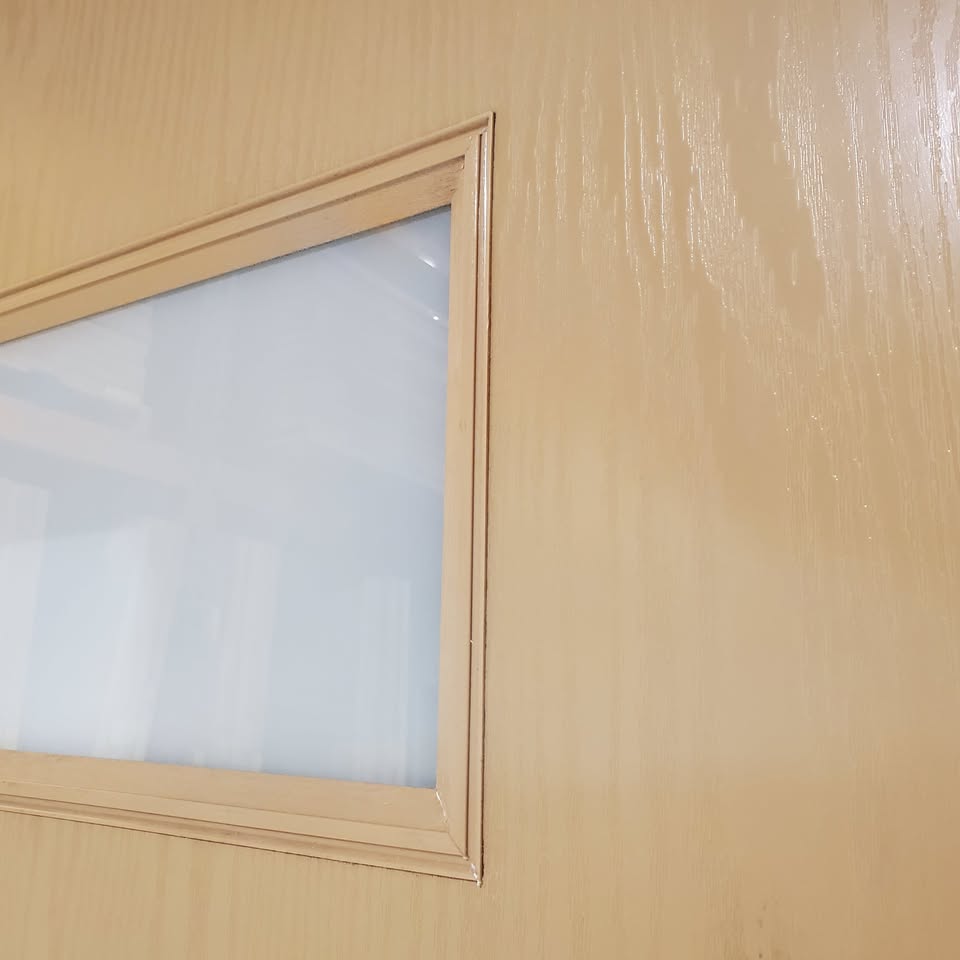 Fibreglass Entry Door 2320h x 920w Fibreglass w/4 x Obscure (frosted) Glass *Factory Second* 30119