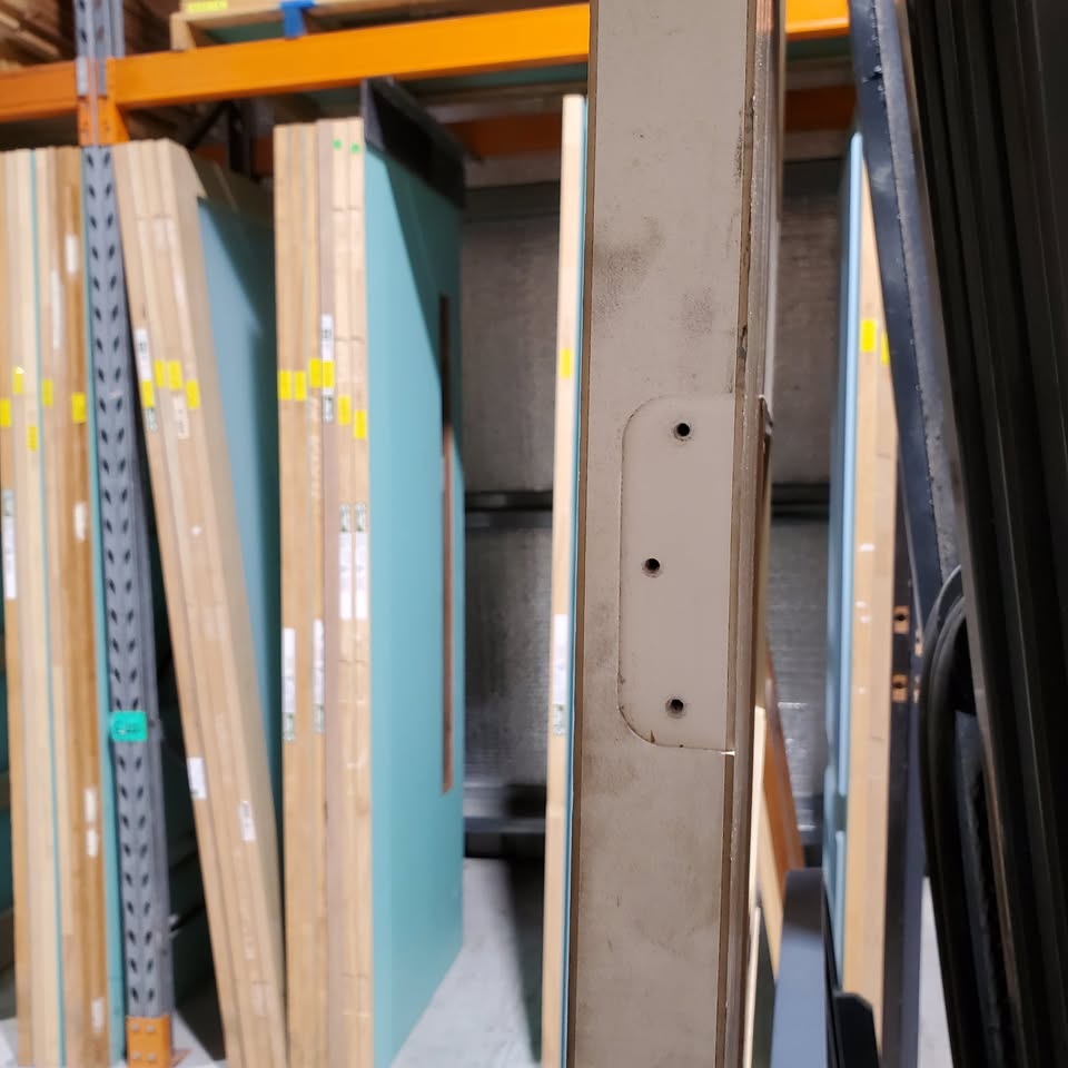 Fibreglass Entry Door 2320h x 920w Fibreglass w/4 x Obscure (frosted) Glass *Factory Second* 30119