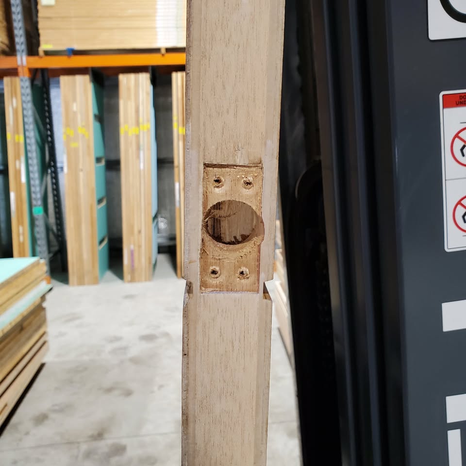 Timber Entry Door - 2340h x 1200w Solid w/ 1 Obscure (frosted) Glass (XLR160) *Factory Second* 30135