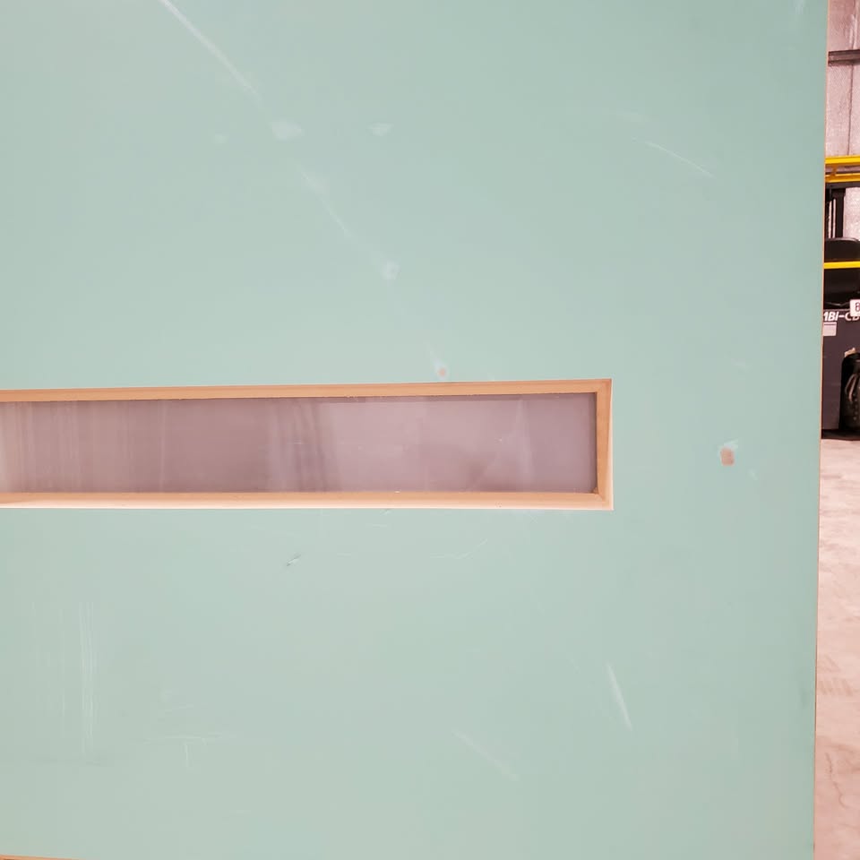 Timber Entry Door - 2340h x 1020w Solid Core w/ 4 Obscure (frosted) (XN5) *Factory Second* 30136