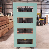 External Timber Entry Door - 2340h x 1200w Solid Core w / 4 Clear Glass *Factory Second* 30137