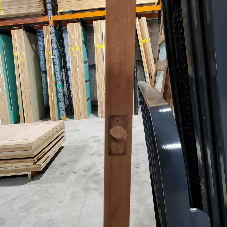 Timber Entry Door - 2340h x 1200w Solid Core w/ 4 x Clear Glass Timber Veneer *Factory Second* 30141