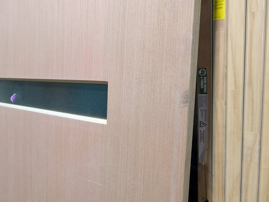 Timber Entry Door - 2340h x 1020w Solid Core w/ 4 x Obscure Glass  *Factory Second* 30183