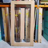 Timber Entry Door - 2340h x 1020w Solid Core w/ 1 x Clear Glass Float Panel *Factory Second* 30187