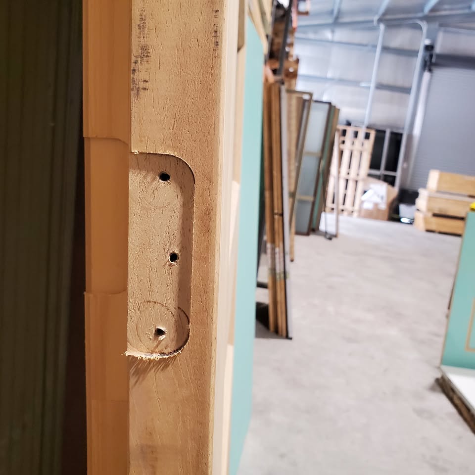 Timber Entry Door - 2340h x 1200w Solid Core W/ 5 X Obscure Glass  *Factory Second* 30245