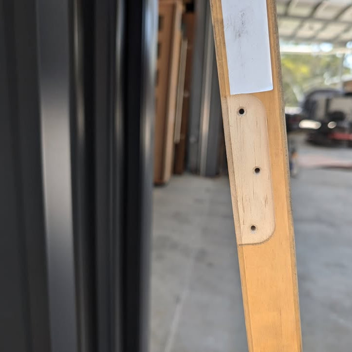 Internal Timber Door - 2340h x 820w Solid Core w/ Routered Pattern  (XB12) *Factory Second* 30269