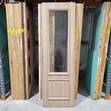 Timber Entry Door - 2340h x 720w Solid Core w/ 1 x Clear Glass and Mouldings *Factory Second* 30270