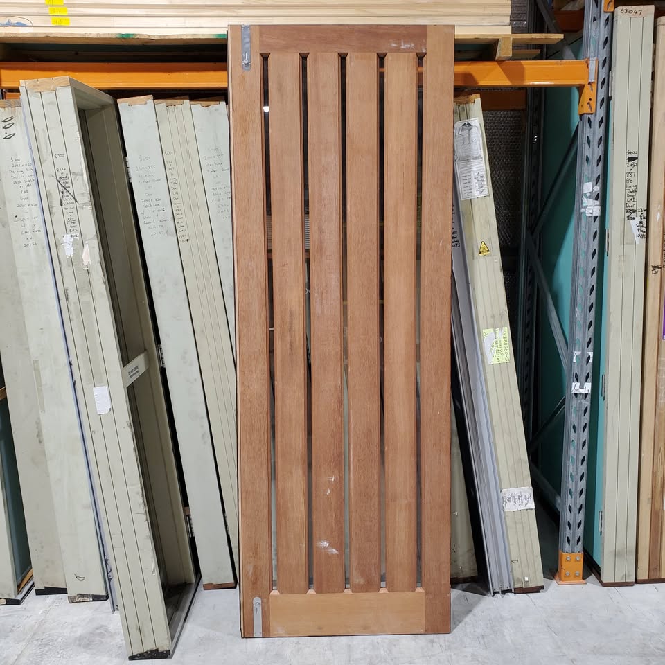 Timber Entry Door - 2340h x 820w Solid Core w/ 5 x Clear Glass *Factory Second* 30271