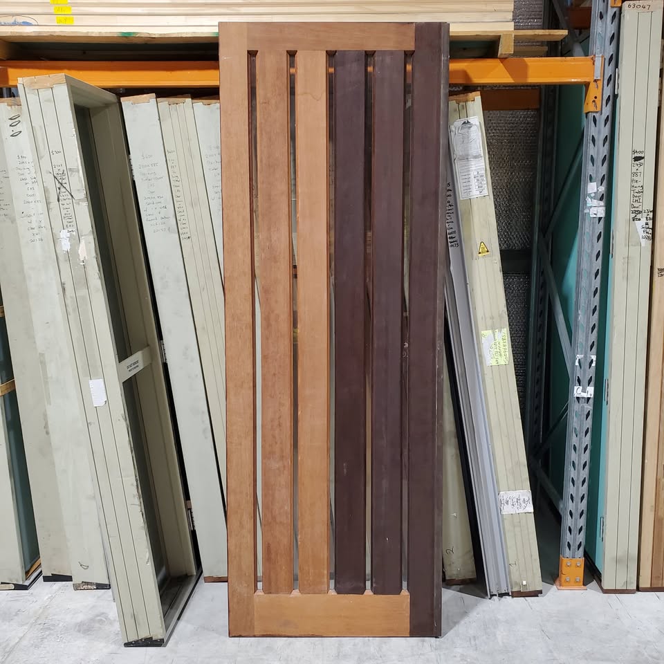 Timber Entry Door - 2340h x 820w Solid Core w/ 5 x Clear Glass *Factory Second* 30271