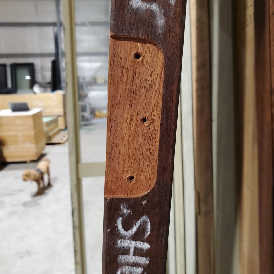 Timber Entry Door - 2340h x 820w Solid Core w/ 5 x Clear Glass *Factory Second* 30271