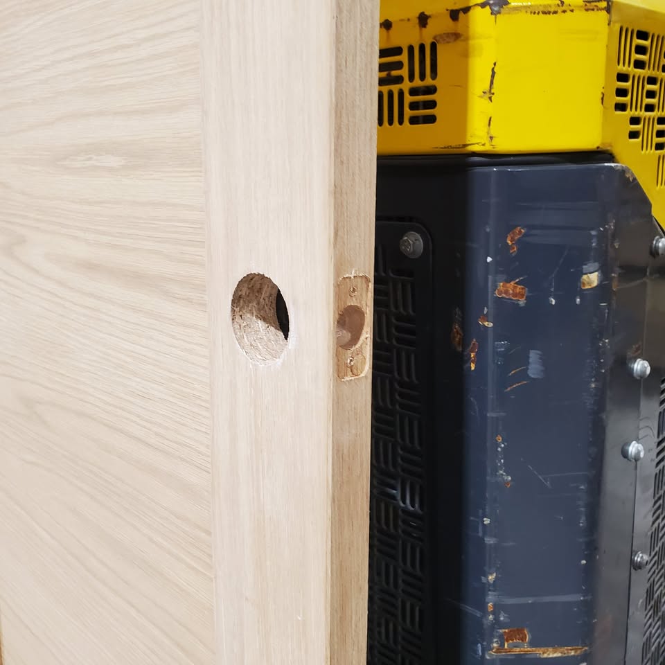 Internal Timber Door - 2340h x 720w Solid Core w/ Timber Infill Panel*Factory Second* 30273