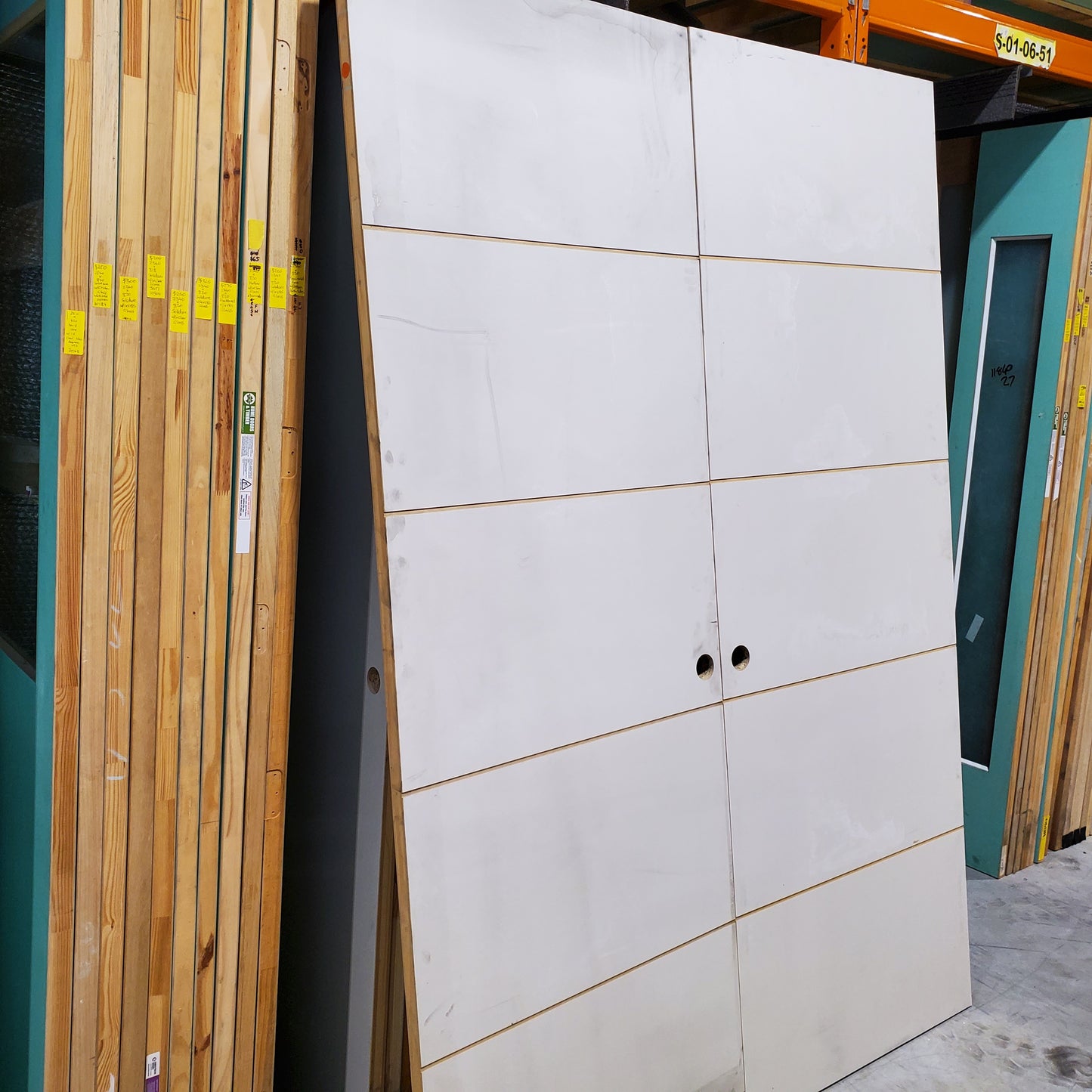 Internal Timber French Door - 2 x 2340h x 820w Semi-solid Core w/ Pattern *Factory 2nd* SKU: 30287