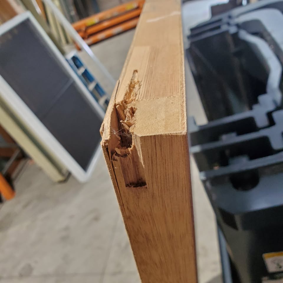 Timber Entry Door - 2340h x 1200w Solid Core w/ 6 x Clear Glass *Factory Second* 30329