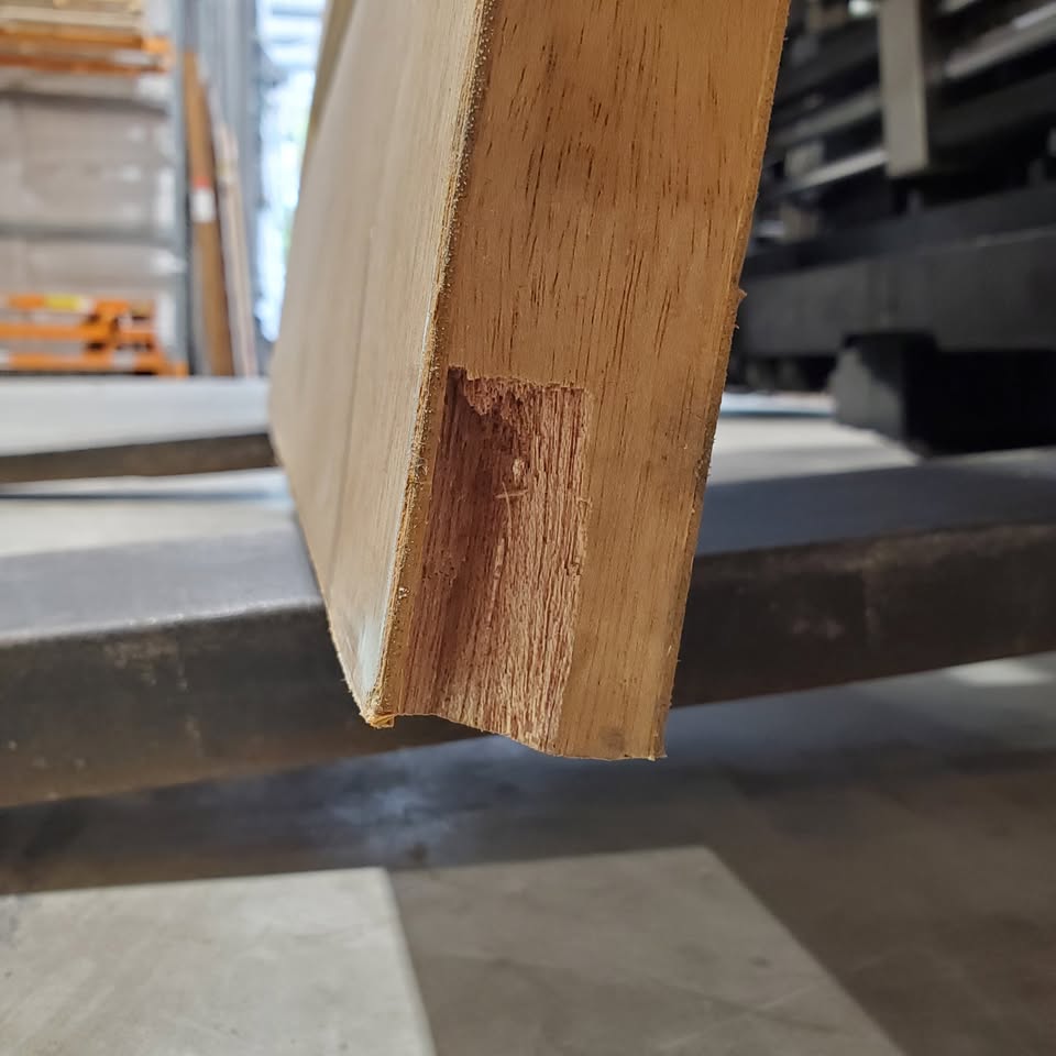 Timber Entry Door - 2340h x 1200w Solid Core w/ 6 x Clear Glass *Factory Second* 30329